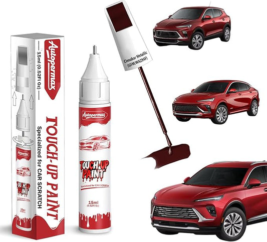 Cinnabar Metallic(GFM/WA294F) Car Touch Up Paint for Buick, Color Accurate Two-In-One Car Paint Scratch Repair Pen, Professional Scratch Remover for Vehicles Chips and Nicks Scuff