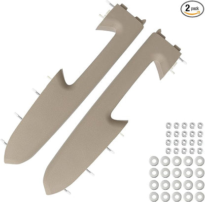 Upgraded Door Armrest Repair Kit Left Driver & Right Passenger Side Door Panel Handle Tan Compatible with 2010-2014 Chevy Silverado GMC Sierra 1500 2500HD 3500HD Replaces 22818467 22818472