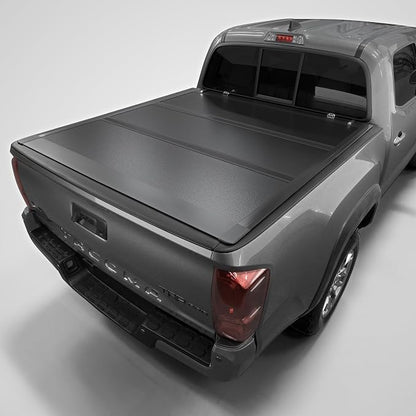 Tutel Low Profile Hard Shell Folding Truck Bed Tonneau Cover|Fits 2016-2023 Toyota Tacoma 6'2" Bed (73.7") - TTLTMLPT022