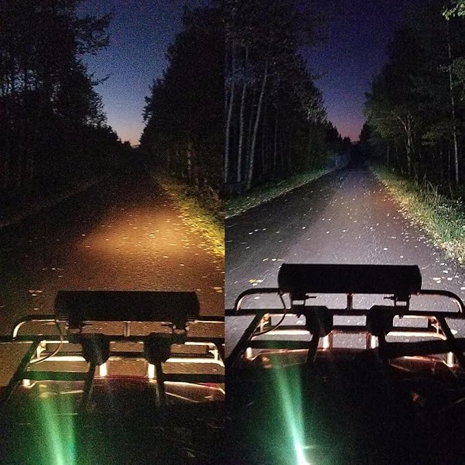 Willpower 2Pcs 12 inch 72W Flood Spot Combo Beams Led Work Light Bar 7200LM for ep Off Road Van Camper Wagon ATV AWD SUV 4WD 4x4 Pickup Van Off-Road Boat Vehicle DC 12V 24V IP67 Waterproof