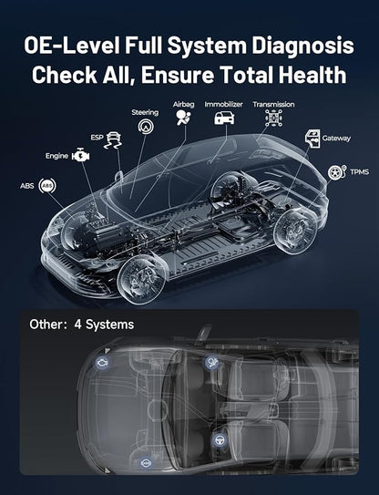 TOPDON TopScan Lite OBD2 Bluetooth Scanner, Bi-Directional All System Diagnostic Tool with AI Assistant, 8 Resets, Repair Guides, Performance Test, FCA AutoAuth & CAN-FD for iOS Android