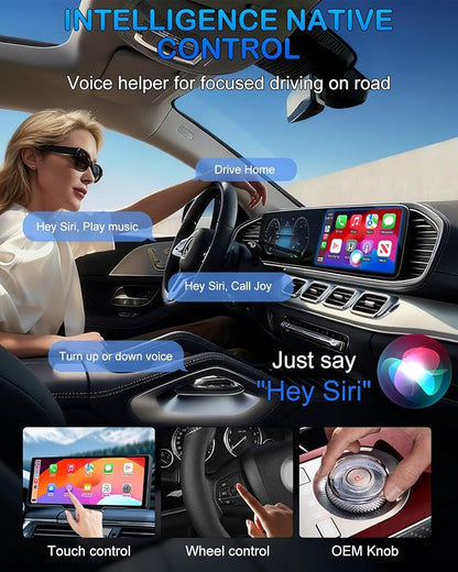 Wireless CarPlay Adapter for iPhone, Mini Size Plug & Play, Stable Fast Connection, Compact USB-A/USB-C for iPhone iOS 10+ with Manual