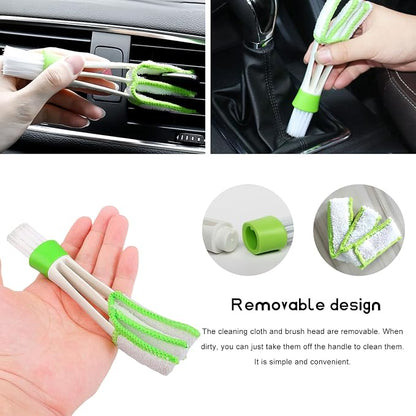5PCS Car Detailing Brushes Duster Kit, Soft Cleaning Set Includes Dashboard Crevice Brushes Air Vent Duster, Auto Interior Dusting Brush Kit for Air Vent Dashboard Panel