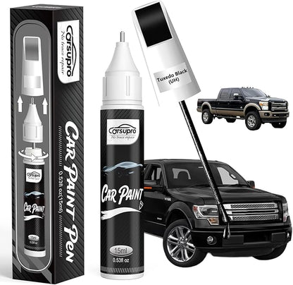 Tuxedo Black(UH) for Ford Touch Up Paint Pen, 2 in 1 Car Scratch Remover with Pen Tip and Brush, Precise Color Match for Car Paint Scratch Repair, Quickly and Easily Fix Chips and Nicks