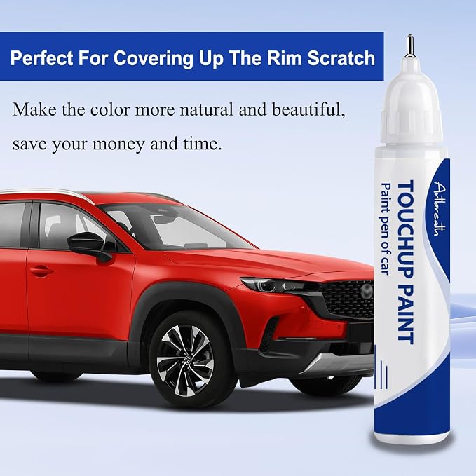 Soul Red Crystal Metallic(46V) Touch Up Paint for Mazda Car Paint Pen Scratch Repair Two-In-One Touch Up Paint Automotive Paint Pen for MAZDA3 CX-5 CX-30 CX-50 CX-70