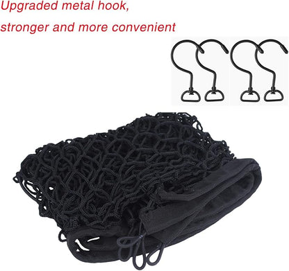 MAMIKO Cargo Net and Wagon Straps for Collapsible Folding Outdoor Utility Wagon, Garden Cart, Folding Trolley Cart, Beach Cart (Combo Package)