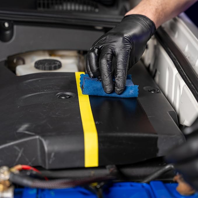 Gyeon Trim Evo Ceramic Restorer Applicator Kit, Black Plastic, Hydrophobic SiO₂ Liquid Coating, Enhances Color Saturation, UV Protection, Durable Satin Finish, Restores Faded Auto Exterior
