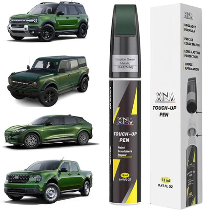 XNA Eruption Green Metallic(FA/M7476) for Ford Touch Up Paint, Car Scratch Remover for Nicks and Chips Repair, 2-In-1 Quick & Easy Fix Car Scratch Repair Kit with Exact Color-Matched