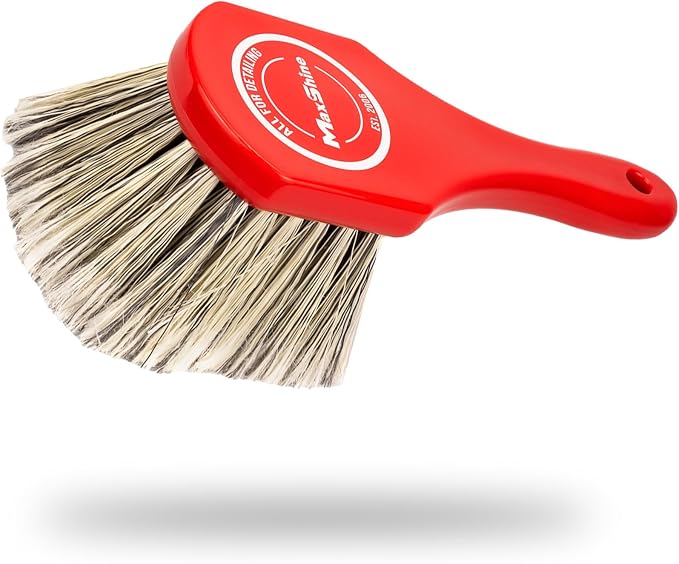 Maxshine Universal Wheel & Body Cleaning Brush – Medium-Duty Car Detailing Brush with Strong High-Density Bristles – Ideal for Wheels, Tires, Engines & Exterior Surfaces – Auto Detailing Accessory