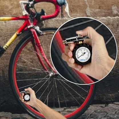 Presta Valve Gauge, GODESON Analog Presta Valve Bicycle Tire Pressure Gauge,100PSI/7Bar, Suitbale for Hybrid Bike Tire Inflation Range
