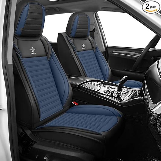 Seat Covers Fit for Nissan Rogue 2015-2026, Breathable and Comfortable Leather Car Seat Cover, Standard Waterproof Cushion Cover Auto Interior Accessories (Black Blue)