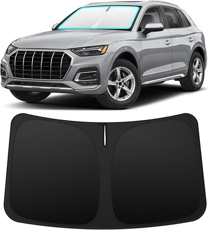 INSAUTO Custom Fit Windshield Sun Shade Accessories for Audi Q5 2018-2026, Foldable Front Window Sunshade, UV & Heat Reflector, Keeps Interior Cool, Includes Storage Bag