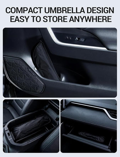 Proadsy Windshield Sun Shade Umbrella for Subaru Forester 2019-2025 2026 Foldable Car Umbrella Sunshade with Soft TPU Handle Spring Structure Crystal Cooling Material Protect Car from Rays & Heat