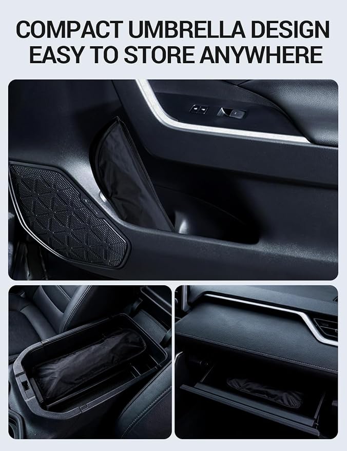 Proadsy Windshield Sun Shade Umbrella for Toyota Corolla 2019-2025 2026 Foldable Car Umbrella Sunshade with Soft TPU Handle Spring Structure Crystal Cooling Material Protect Car from Rays & Heat