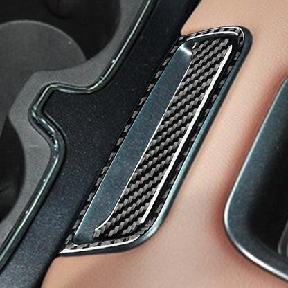 Real Premium Carbon Fiber Fit for Chevy Silverado/GMC Sierra 1500 2014-2018 for 2500/3500HD 2015-2019 Car Center armrest Switch Trim Decals Sticker Auto Interior Accessories Cover Black