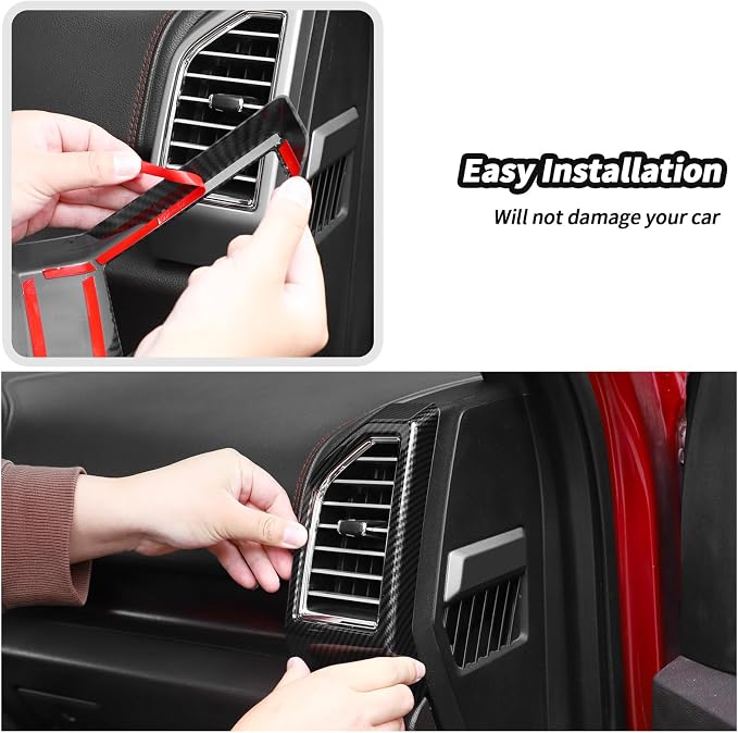 JeCar 16PCS Full Set Carbon Fiber Interior Trim Kit for 2015-2020 Ford F150