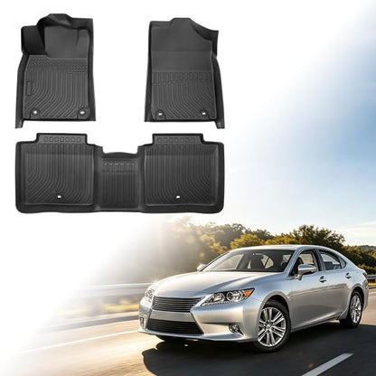Floor Mats for Lexus ES 350 & ES 300H 2013-2018, ES 350 & ES 300H TPE Floor Mats, All Weather Non-Slip Waterproof Front & Rear Row Mats