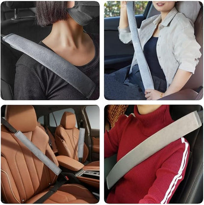 Extra Long Seatbelt Covers Soft Furry for Adults Kids Women & Men,Seat Belt Cover Pad Strap Wrap Decoration，Shoulder Pad Protector, Auto Interior Accessories (1PC Gray, 25.5in)