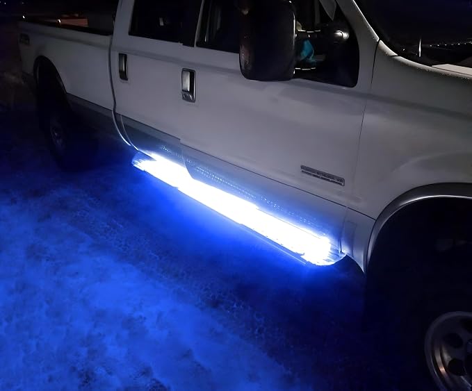 iJDMTOY 40-Inch 63-SMD Flexible LED Running Board/Side Step Lighting Kit Compatible with Ford GMC Chevy Dodge Toyota Nissan Honda Truck SUV, Ultra Blue