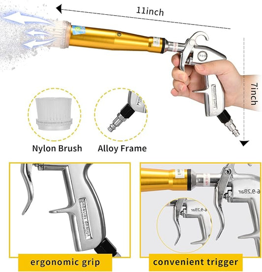 GOCCIDA High Pressure Car Cleaning Gun,Car Air Blow Gun,Tornado Dry Cleaning Gun Quickly Removes Surface Dirt and Dust, Air Gun Works with Air Compressor