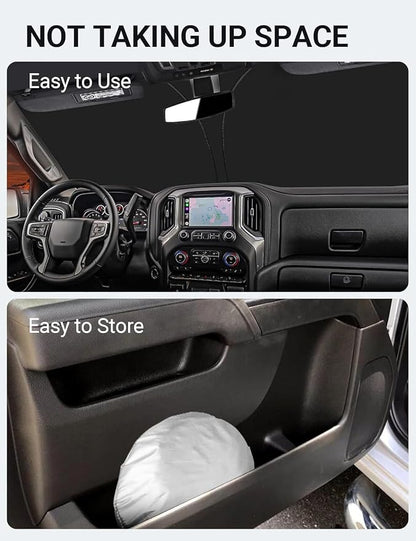 Proadsy 2026 Upgrade Front Windshield Sun Shade Foldable Sunshade Protector Custom Fit 2014-2018 Silverado Regularcab Crewcab Extendedcab Accessories
