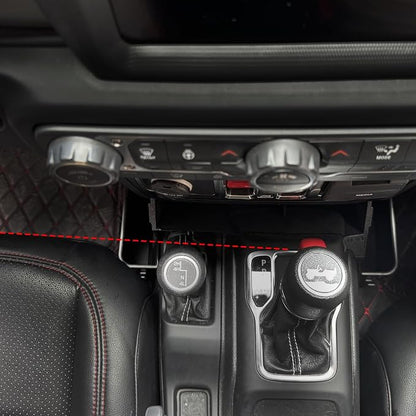 JVMA 4 Hooks Center Console Organizer Gear Shift Tray 3 PCS All Lined | for Jeep Wrangler JL JLU 4xe 2026 2025-2018 & Jeep Gladiator JT 2026-2020 Rubicon Sahara Interior Accessories Upgrade Patent