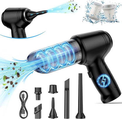 Handheld Car Vacuum Cleaner Cordless 15000Pa Wet/Dry 120W High Power with Complete Accessory Kit for Cars, Pet Hair, Home & Office Black
