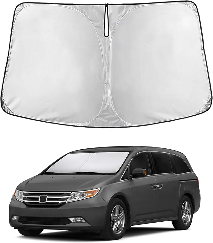 EcoNour Windshield Sunshade Compatible for Honda Odyssey 2011-2015 2016 2017, Sun Visor for Front Windshield & Window Sun Shade Cover, UV Heat Blocker & Protector, Car Accessories