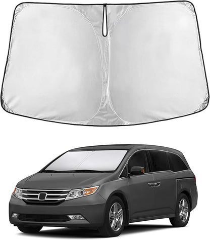 EcoNour Windshield Sunshade Compatible for Honda Odyssey 2011-2015 2016 2017, Sun Visor for Front Windshield & Window Sun Shade Cover, UV Heat Blocker & Protector, Car Accessories