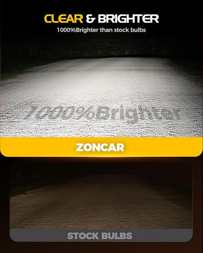 H11 LED 𝗛𝗲𝗮𝗱Iight Bulbs, 60000LM 6500K Cool White, H8 H9 H16 𝗛𝗲𝗮𝗱light Bulbs, IP68 IP6Xproof 60000hrs Lifespan, 1:1 Size Plug N Play, Canbus Ready Anti Hyper Flashing, Pack of 2