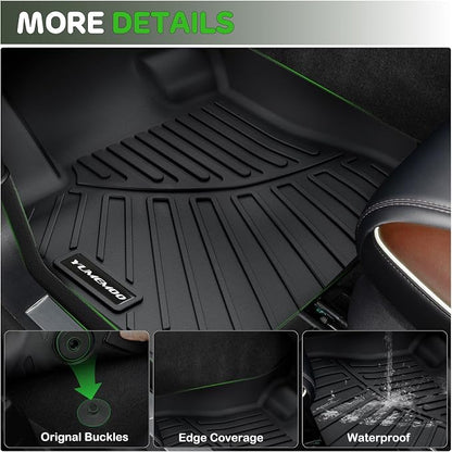 Floor Mats for Lexus RX 2010-2015 Upgrade Trunk Mat All Weather TPE Floor Liners Fit for Lexus RX350/RX450h 1st & 2nd Row and Cargo Liner Anti-Slip Full Set Car Mats