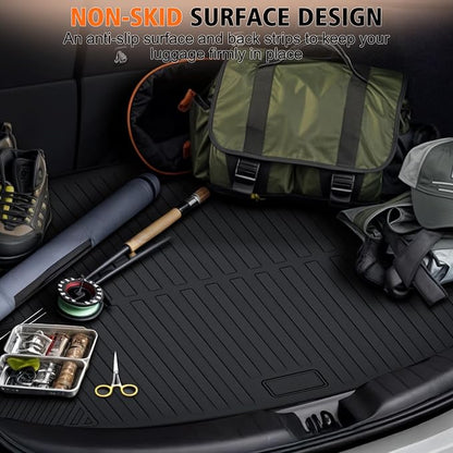 All Weather Car Floor Mats Cargo Liner for Ford Escape 2013-2018 2019, TPE Rubber Floor Liners Anti-Slip Full Set Automotive Mats for 2019 Ford Escape Accessories