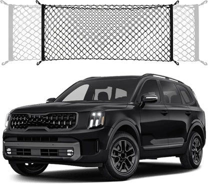 Envelope Style Trunk Cargo Net Compatible with KIA Telluride New 2026 2025 2024 2023 2022 2021 2020 Car Rear Nylon Mesh Tailgate Netting