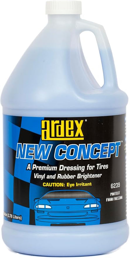 Ardex New Concept Tire & Trim Shine - Vinyl, Dash, Seat, Plastic & Rubber Dressing - DIY Like The Pros, 1 Gal | Made in USA