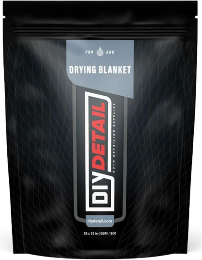 diy detail Drying Blanket – Extra‑Large 1200 GSM Micro‑Twist‑Loop Microfiber Towel 28″ × 35″ for Car, Truck & Glass Drying – Edgeless, Lint‑Free, Scratch‑Safe – Made in Korea