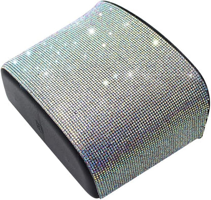 Bling Crystal Car Trash Can Auto Hanging Car Trash Can Sparkling Storage Holder Litter Container for Vehicle Office Home (AB Rhinestone)