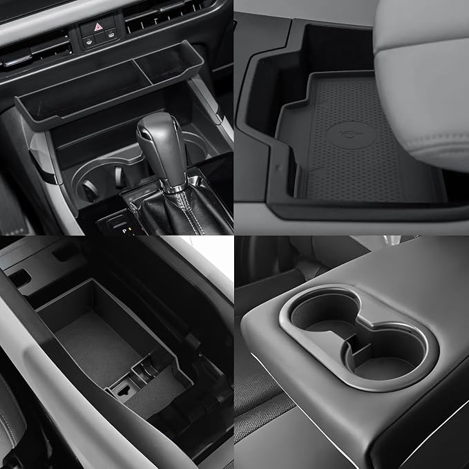 CDEFG 4Pcs for 2026 Mazda CX5 Center Console Organizer for 2026 Mazda CX-5 (S/Select/Preferred/Premium/Premium Plus) Accessories Middle Console Tray Storage Box