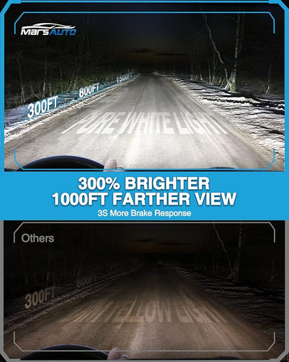 Marsauto D3S HID Bulbs, 35W Super Bright Xenon, 5000K Comfort Daylight HID Bulb(Not Halogen/Led Bulb), 5 Minutes Installation, Low/high Beam