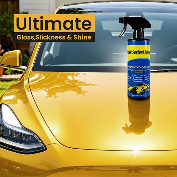 Car Coating Spray - Quick Nano Ceramic Wax & Polish - Ultra-High Gloss Coating Sealant for Car Body, Exterior Paint, and All Automotive Surfaces