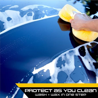 Formula 1 Car Wash and Carnauba Wax, 2-in-1 Car Cleaning Soap for Auto Detailing, Removes Tough Dirt and Leaves a Brilliant Shine (32 ounces)