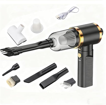 Car Vacuum Portable Cordless,Car Vacuum Cleaner high Power, Home Handheld Vacuum 30Mins with battery,Black Vacuum Cordless 5000mAh,Small Handheld Vacuum for Car, Home, Pet Cleaning,Office.(Black)