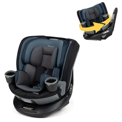 Safety 1st Turn and Go 360 ST 360 Rotating Car Seat, SafetySwivel, SecureTech Installation, All-in-One Convertible Car Seat, 3-in-1 Rear-Facing, Forward-Facing, Booster, 5-100 lbs, Dark Triad