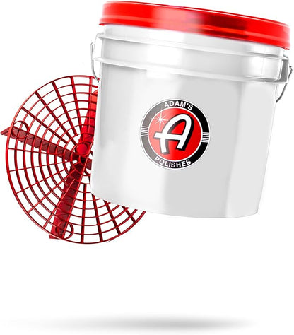 Adam's Polishes Wash Bucket (3.5 Gallon Bucket + Grit Guard) - Car Detailing Tool for Car Washing & Garage Storage | Stores Car Wash Soap, Foam Cannon, Foam Gun, Microfiber Towels & More