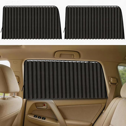 ZATOOTO Car Side Window Sun Shades - Privacy Magnetic Black 2 Pcs Covers Blinds Curtains - Auto Accessories Sunshades Keeps Cooler Screen for Baby Sleeping