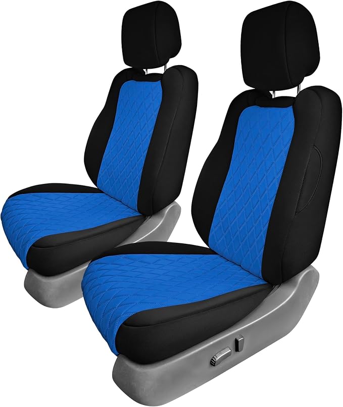 FH Group Custom Fit Car Seat Covers Specifically Made for 2022-2026 Nissan Frontier, Front Set Blue Ultraflex Neoprene Waterproof Automotive Seat Covers for Pickup Truck, Nissan Accessories