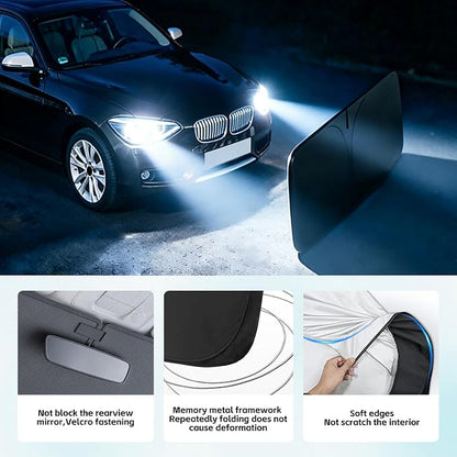 Windshield Sun Shade for BMW 1 Series 2008-2013 Sunshade 300T Windshield Cover Shield Protector Blocks UV Rays Custom Fit 1 Series Front Window Shade Windshield Accessories Keep Cool Foldable