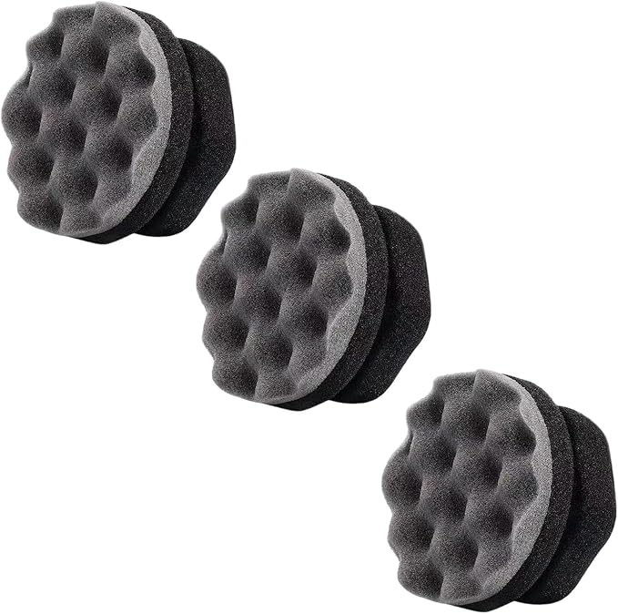 3 Pack Polishes Pro Tire Shine Applicator - Hex Grip Tire Dressing Applicator Pad for Car Detailing - Ergonomic Wave Texture Foam Sponge for Tire Wax Gel Gloss - Mess-Free Wheel Cleaning Tools