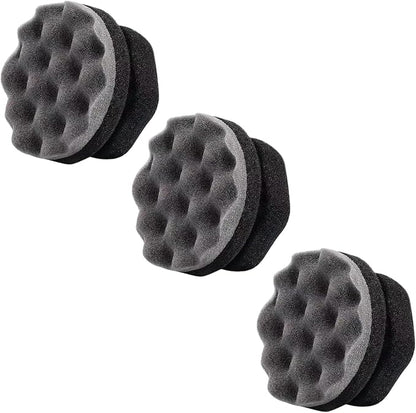 3 Pack Polishes Pro Tire Shine Applicator - Hex Grip Tire Dressing Applicator Pad for Car Detailing - Ergonomic Wave Texture Foam Sponge for Tire Wax Gel Gloss - Mess-Free Wheel Cleaning Tools