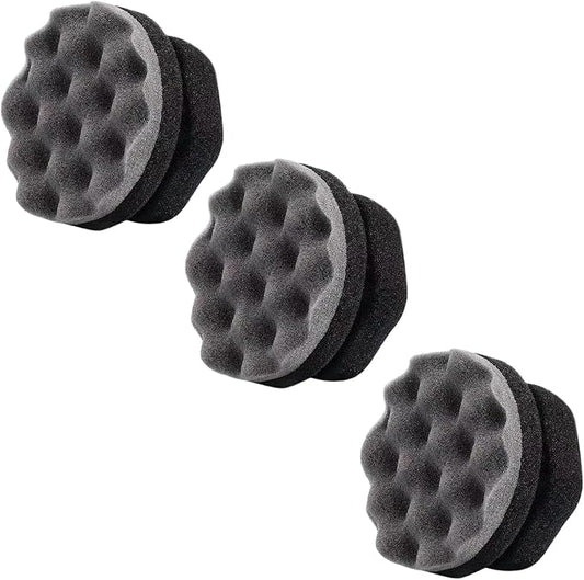 3 Pack Polishes Pro Tire Shine Applicator - Hex Grip Tire Dressing Applicator Pad for Car Detailing - Ergonomic Wave Texture Foam Sponge for Tire Wax Gel Gloss - Mess-Free Wheel Cleaning Tools