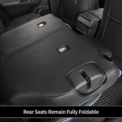 EKR Rav4 Seat Covers Custom Fit for Toyota Rav4 (Hybrid) SE/XSE & (PHEV) GR SPORT 2026, Car Seat Cover Full Set for Suv,Factory-Style Upgrade, Easy-Wipe Protection,Faux Leather(Black with Blue Piping)